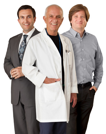 Riverside’s Neurovascular Specialists (L-R) Dean B. Kostov, MD; Frank Sanderson, MD; Wolfgang Leesch, MD