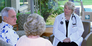 Dr. Cunnington works with a family at Riverside Regional Medical Center to develop an Advance Care Plan