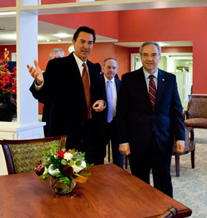 Lt. Governor Bill Bolling visits Heron Cove at Sanders to learn about this new model of care.