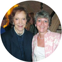 Dr. Christine Jensen, Coordinator of the Virginia Caring for You Program meets with Former First Lady Rosalynn Carter in Georgia to discuss the program’s impact in Virginia, October 2012.