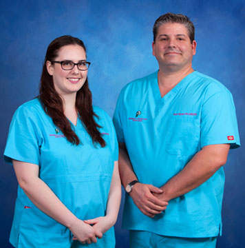 (L-R) Katie Simpson, PA (ASCP) and Rod Slyter, PA (ASCP) 